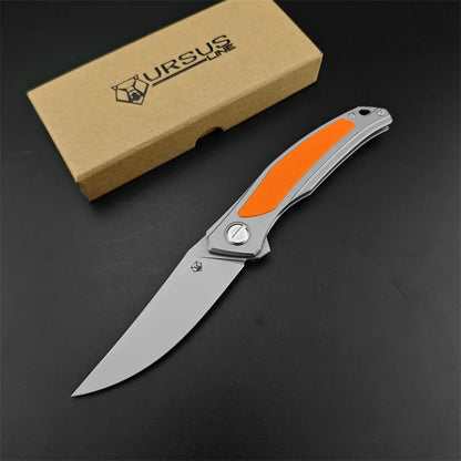 Folding Pocket EDC Knife D2 Blade 420 Steel Inlaid Carbon Fiber Handle Camping Outdoor Utility Survival Knives