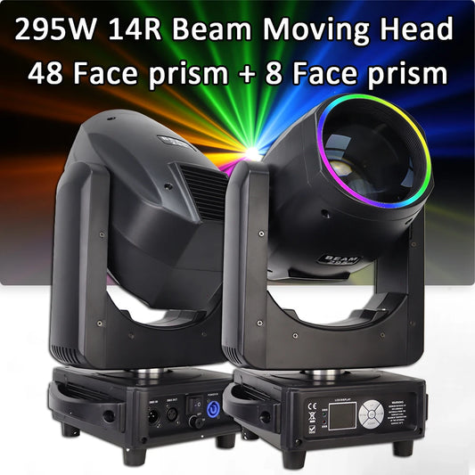 295W Spotlight LED 14R Moving Head Beam Light DMX512 DJ Disco Bar Party Club Christmas Concert Wedding Stage Effect Lighting