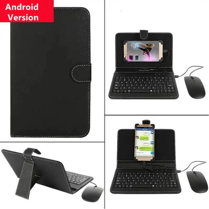 New Universal Case Keyboard For Tablet Russian Spanish Arabic Hebrew AZERTY Keyboard Micro USB OTG Cablet