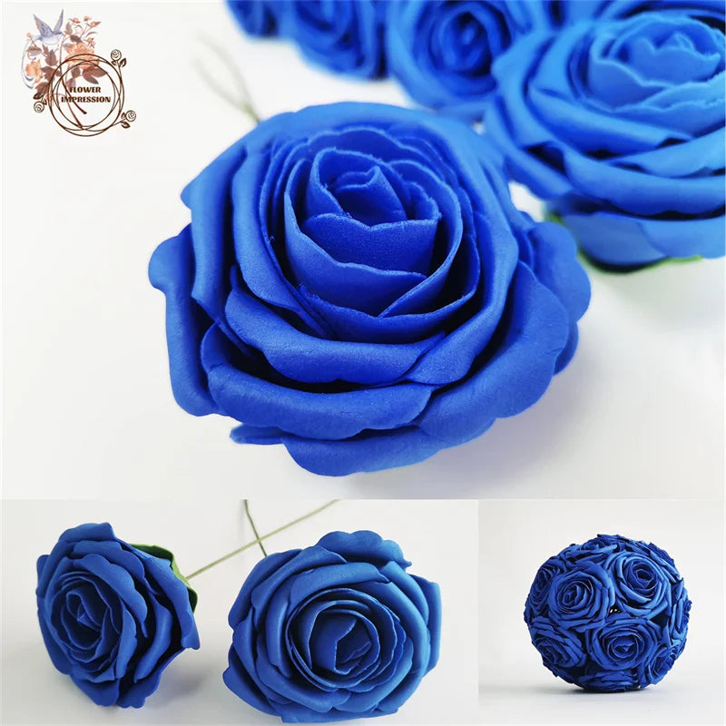 30pcs Artificial Flower Roses Bouquets Wedding Party Decorations Foam Roses Home Valentines Dia De La Madre Gift Garden Decors