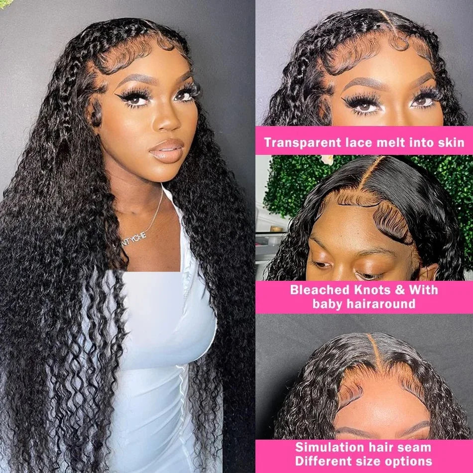 Curly Wigs Human Hair 40 Inch 13x6 Hd Lace Frontal Wig 250 Density 13x4 Lace Front Wig Human Hair Women Brazilian Wigs on Sale