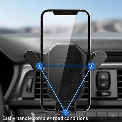 NEW Universal Car Phone Holder With Ventilation Hook GPS Stand Gravity Installation Support Mobile 360 Rotation Anti Degree O5G2