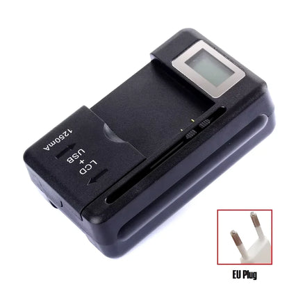 New Car Universal Mobile Battery Charger EU US Plug in LCD Indicator Screen USB Port for Mobile Phone Battery Charger