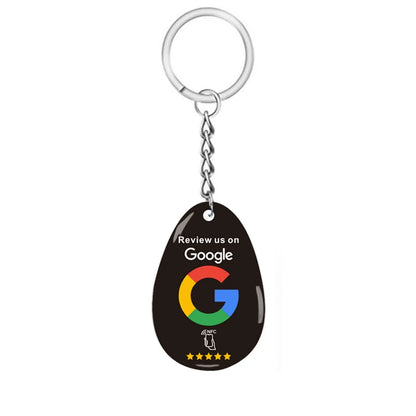 Smart Keychain Google Review Card - Intelligent Tap to Share Contact Info Keychain- Waterproof NFC Tag