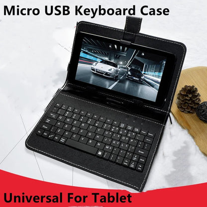 New Universal Case Keyboard For Tablet Russian Spanish Arabic Hebrew AZERTY Keyboard Micro USB OTG Cablet