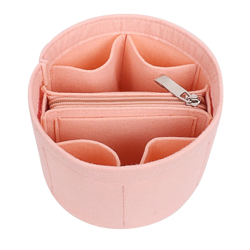 Make up Bag for Women Simple Ladies Bucket Felt Convenient Portable Leisure High-capacity Handbag Storage Cosmetic Bag