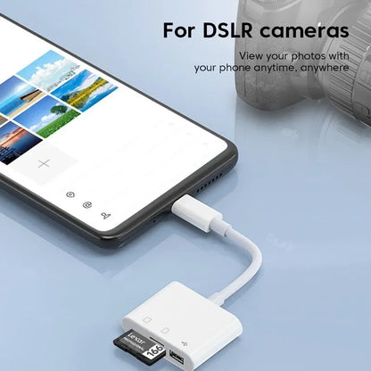 Type C Adapter Micro Sd Card Reader TF CF Memory Card Reader USB Flash Drive for Macbook Huawei Samsung Xiaomi OTG Writer