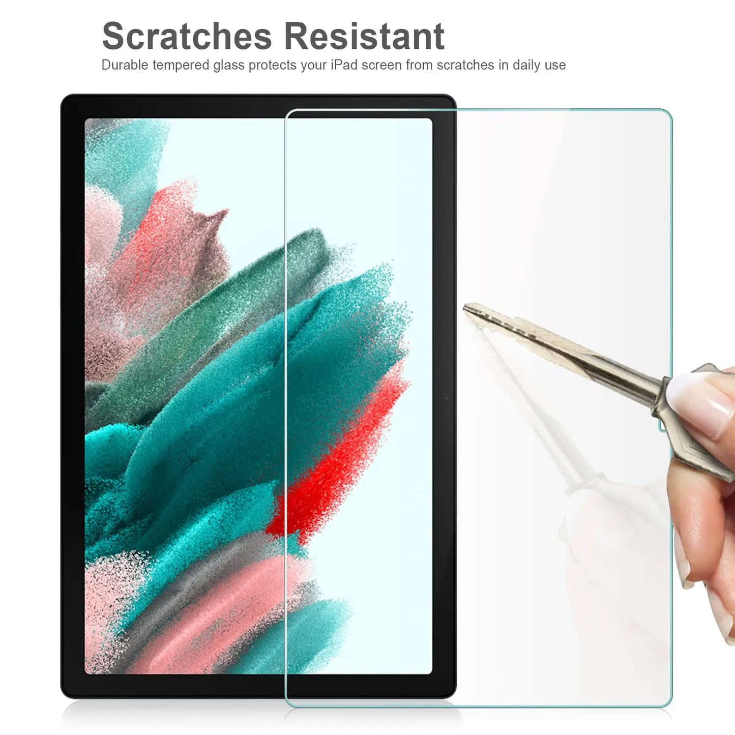 Screen Protector for Samsung Galaxy Tab A8 10.5 Inch 2021 (SM-X200/X205/X207) 9H Anti-Scratch Tempered Glass Film HD Clear