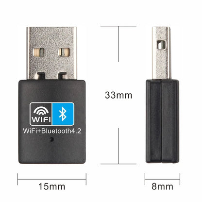 2.4G WiFi Network card 150Mbps USB WiFi Bluetooth Adapter 2in1 Dongle Wireless Wlan Receiver Driver Free For PC Laptop WIN 8/10