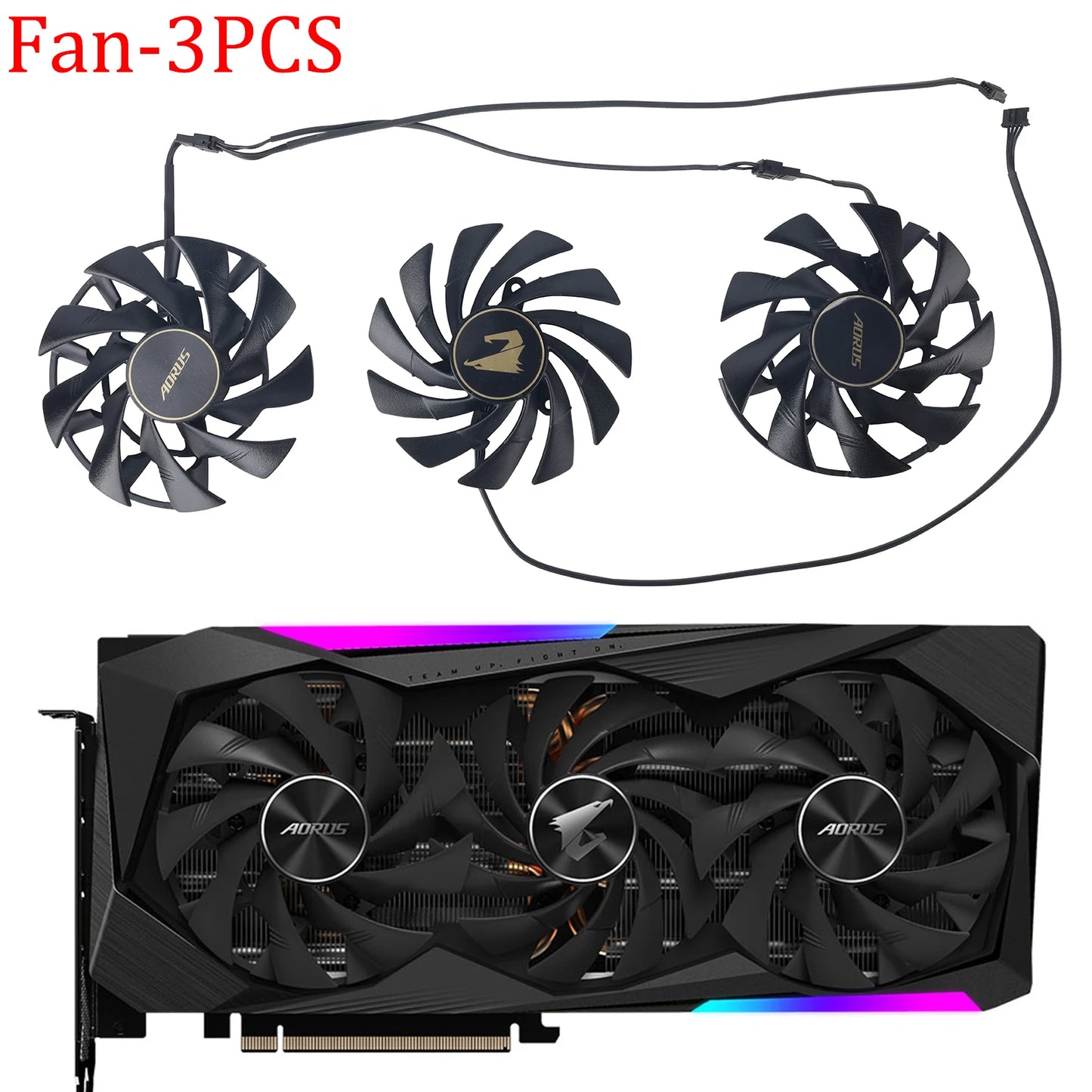 For Gigabyte AORUS GeForce RTX 3060 Ti 3070 MASTER Video Card Fan New Original RTX3060Ti RTX3070 Graphics Card Cooling Fan