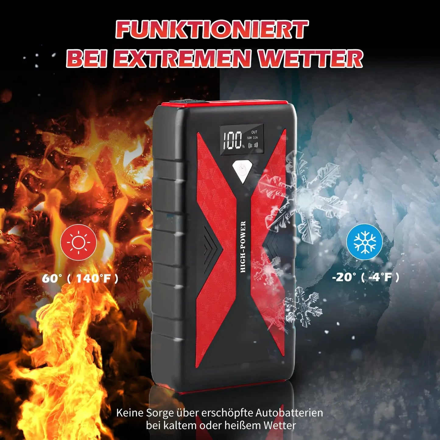 12V Car Jump Starter Power Bank Portable Emergency LED Flashlight Digital Motorcycle Auto Battery Booster Starting Device