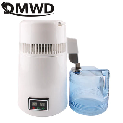 DMWD Pure Water Distiller 4L Dental Distilled Water Machine Filter Stainless Steel Electric Distillation Purifier Jug 110V 220V