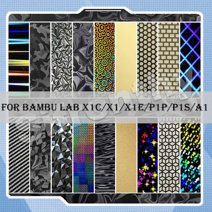 For Bambulab Build Plate 257x257 Spring Steel Sheet Pei Peo H1H PEY Sheet A1 X1C P1S build plate 3d Printer Bamboo Lab