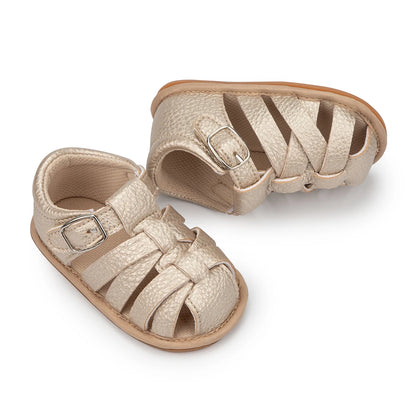 Newborn Baby Boys Girls Summer Sandals Infant Shoes Rubber Soft Sole Non-Slip Toddler First Walker Baby Crib Shoes