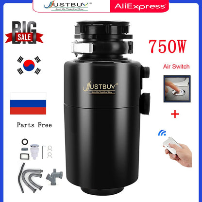 1200W/750W Food Waste Disposers Chopper Kitchen Garbage Disposal Stainless Steel Grinder material Processor