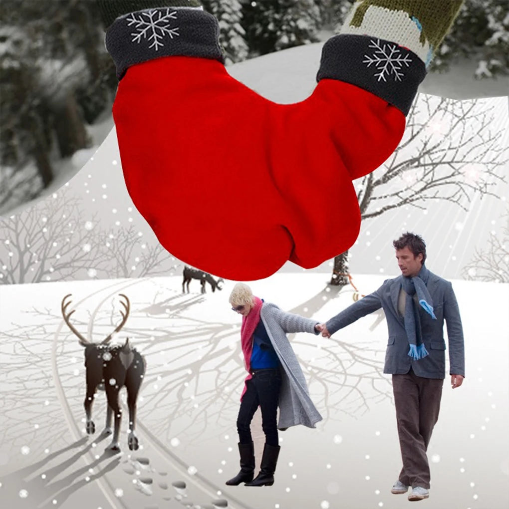 Winter Couple Gloves Polar Fleece Lovers Winter Thicken Warm Glove  Sweethearts Christmas Gift Romantic Couples Mittens