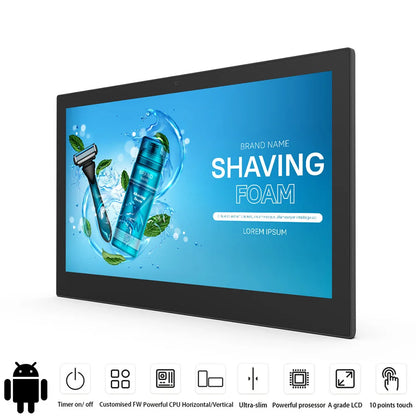 14 inch Android all in one pc/Interactive display/smart kiosk(10 points touch, 1920*1080, IPS, HDMI out, wifi, RJ45, bluetooth)