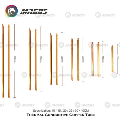 Laptop GPU Cooler Heatpipe Heat Pipe Heatsink Notebook GPU RAM Cooling Flat / Round Copper Tube 8*3mm OD6mm 100mm-400mm