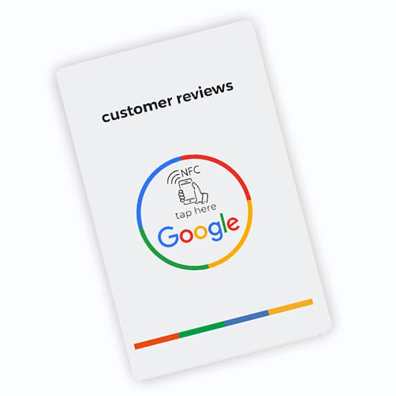 Spanish German French Dutch English NFC Google Review Cards Android/IPhone Tap URL Writing Social Business Review Cards