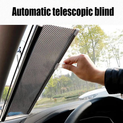 Car Automatic Retractable Sunshade Car Protection Windshield Sun UV Block Visor Shade Curtain Sun Car Retractable Sunshade