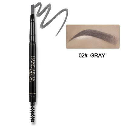 HANDAIYAN Eyebrow Pencil Automatic Rotating Double Head Long Lasting Natural Waterproof 5 Color Triangle Eyebrow Pen Make Up