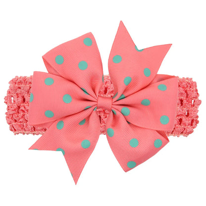 baby girl headband Infant hair accessories band bows Headwear Dot Newborn Children Gift Toddlers Ribbon newborn cloth Bowknot