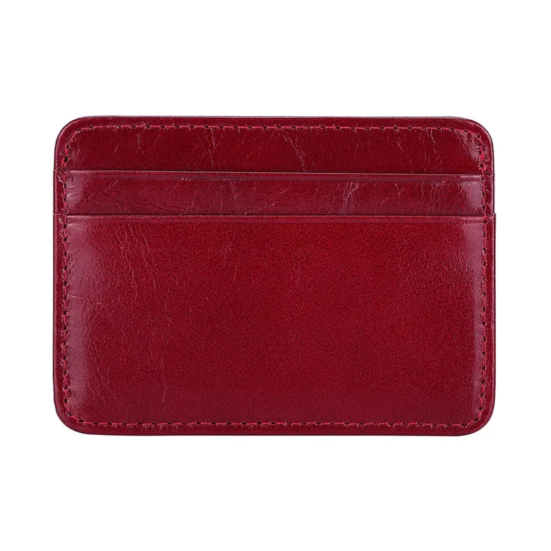 Super Slim Soft Sheepskin Genuine Leather Card Holder Mini Credit Card Wallet Men Thin Card Case Small Purse Business Cardholder