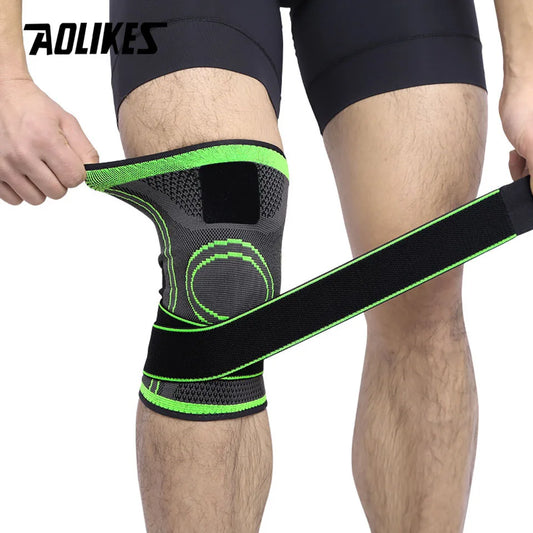 AOLIKES 1PCS Knee Support Professional Protective Sports Knee Pad Breathable Bandage Knee Brace Basketball Tennis Cycling