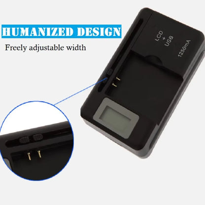 New Car Universal Mobile Battery Charger EU US Plug in LCD Indicator Screen USB Port for Mobile Phone Battery Charger