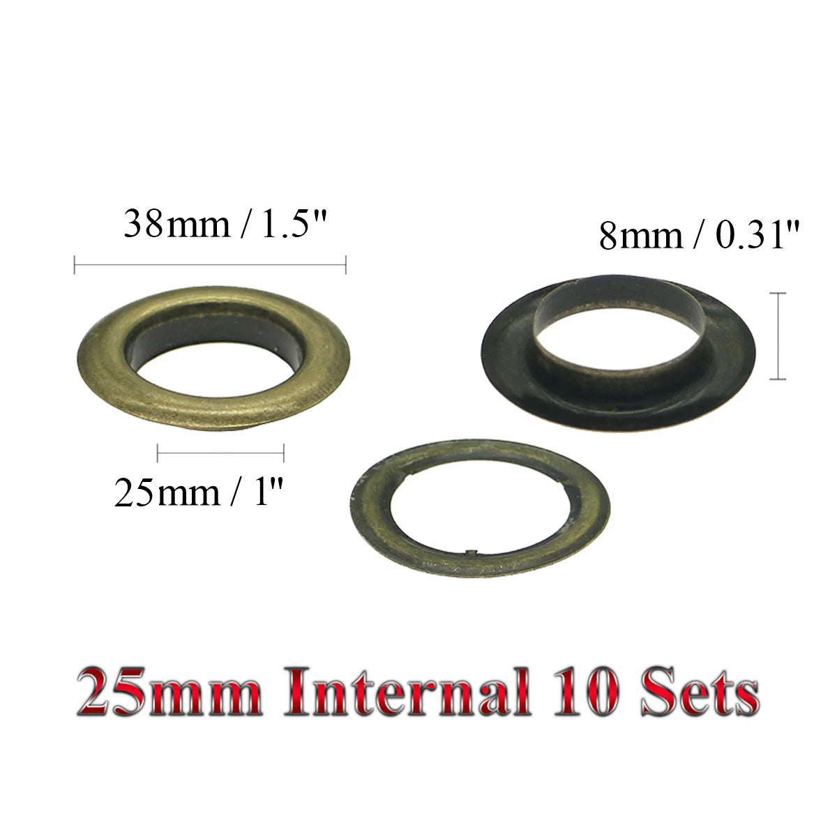 Bronze Copper eyelets 3|3.5|4|4.5|5|6|8|10|12|14|17|18|20|25|30|40mm scrapbooking accessories Knitwear,  Apparel, Bags, Shoe