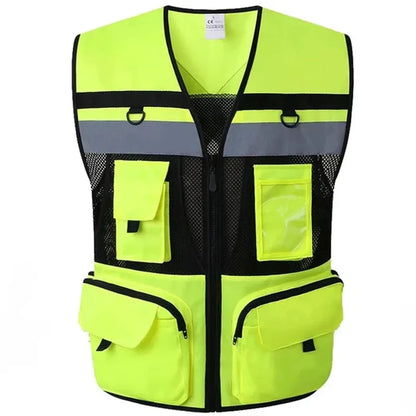 High Visibility Reflective Safety Reflective Vest Personalized Customized Night Cycling Work Clothes For Construction Workers