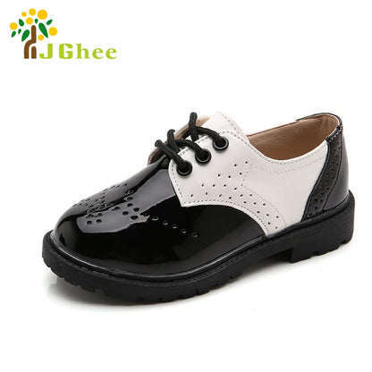 2024 New Spring Summer Autumn Kids Shoes For Boys Girls British Style Children's Casual Sneakers PU Leather Fashion Shoes Hot