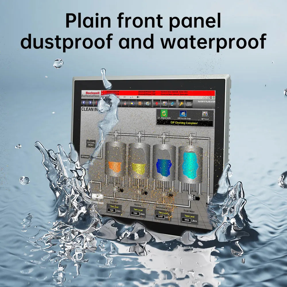 8~21.5 inch Touch Screen IP65 Front Waterproof, All in One Industrial Embedded Panel PC with 10 Point PCAP TouchScreen Monitor