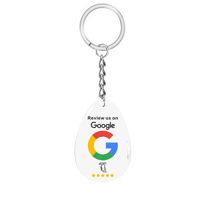 Smart Keychain Google Review Card - Intelligent Tap to Share Contact Info Keychain- Waterproof NFC Tag