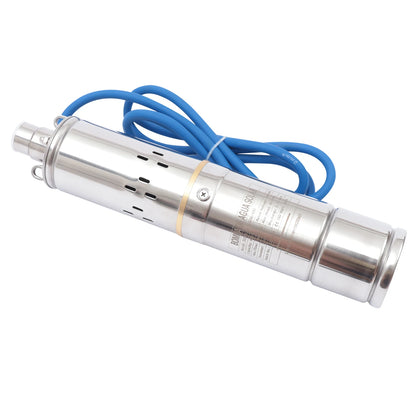 400W Deep Well Submersible Pump Stainless Steel with 1xController for Agricultural Irrigation, Water Tower Filling, etc