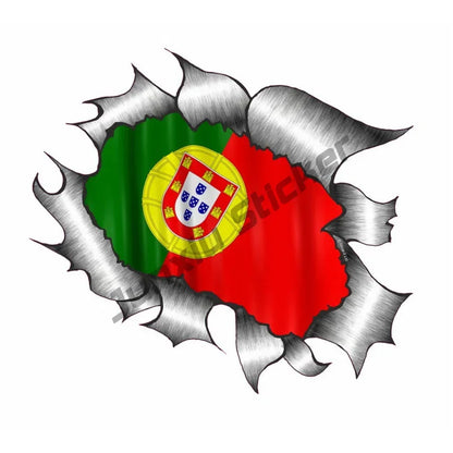 Creative Portugal Stickers Portugal Flag Map Styling Decal Sticker PORTUGAL COUNTRY CODE Accessories Glue Sticker KK13cm