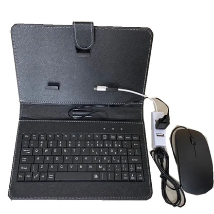 New Universal Case Keyboard For Tablet Russian Spanish Arabic Hebrew AZERTY Keyboard Micro USB OTG Cablet