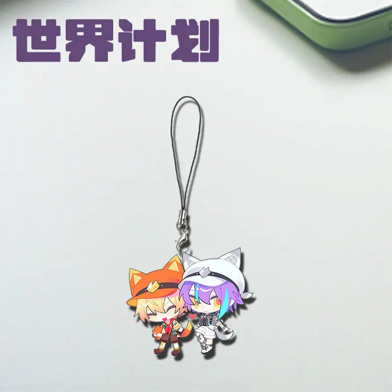 Tenma Tsukasa chain for pants keychain man Mobile phone lanyard key chain women cute couples Wedding porte clef Kamishiro Rui