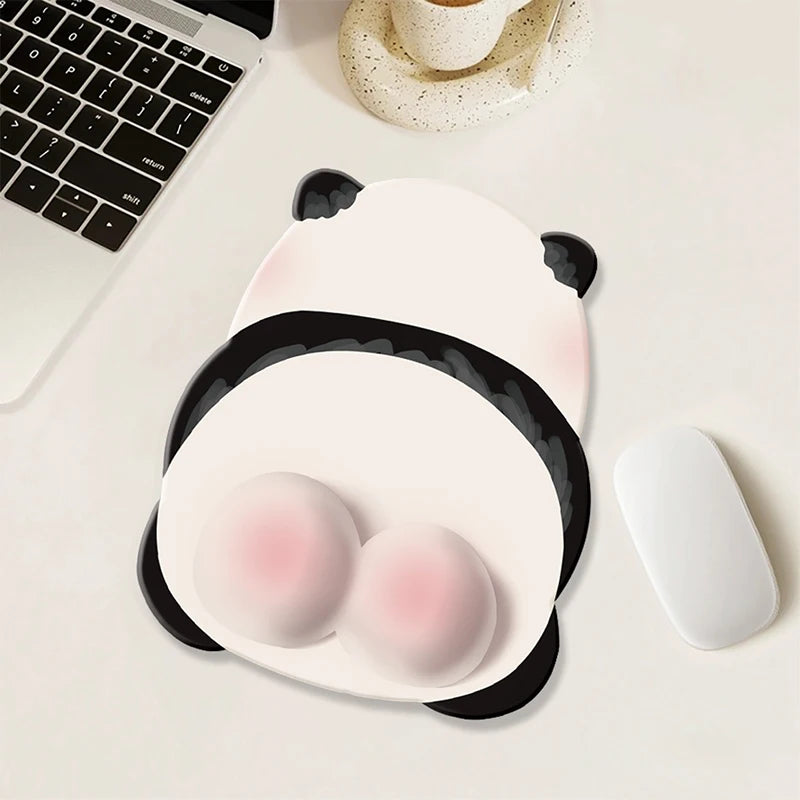 1pcs Mouse Pad Kawaii Pink Panda Mouse Pad Silicone Wrist Mouse Pad Cute Non Slip Computer Office High-End Mouse Pads For Girls