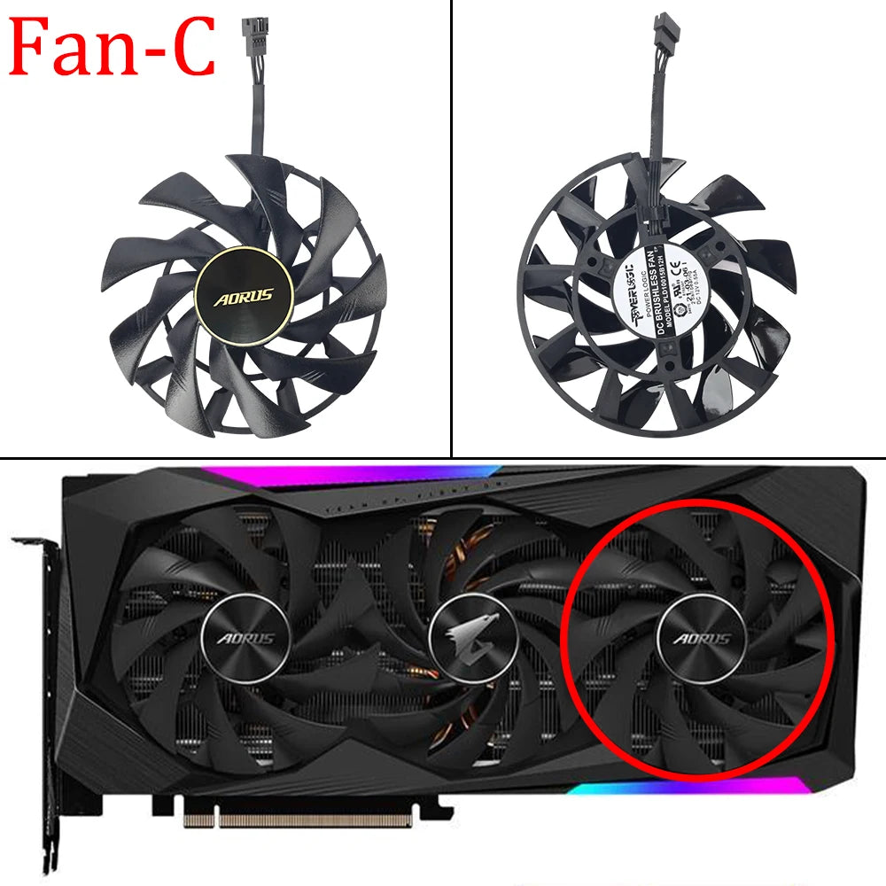 For Gigabyte AORUS GeForce RTX 3060 Ti 3070 MASTER Video Card Fan New Original RTX3060Ti RTX3070 Graphics Card Cooling Fan