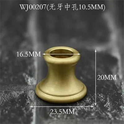 Retro DIY ceramic vase all copper table lamp accessories I-shaped horn lamp assembly brass inner tooth fixing parts