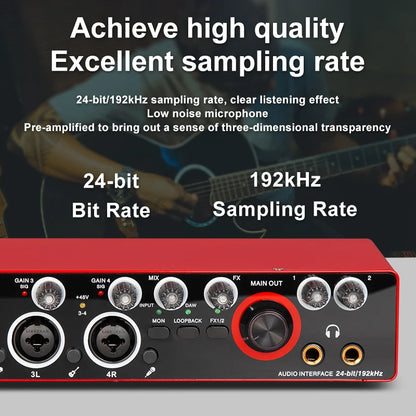 Professional 4-channel recording interface with 192kHz/24-bit quality, designed for music lovers and podcasters who want to