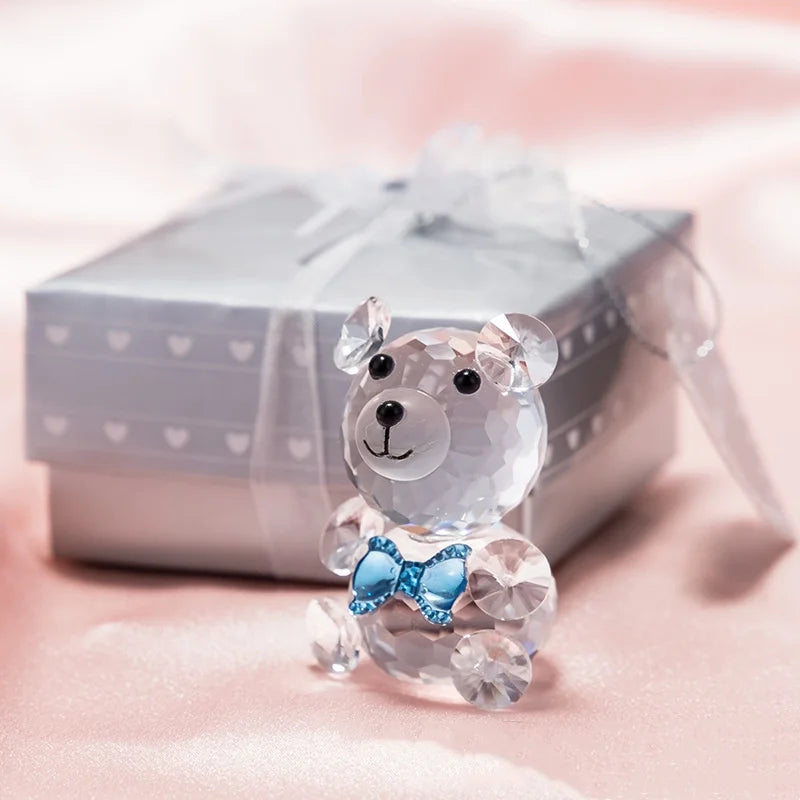 Valentines Day Gift Crystal Glass Bear I Love You Best Gifts for Girlfriend Boyfriend Wedding Gift for Guests Party Favors