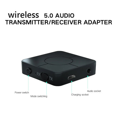 Audio Transmitter Receiver Bluetooth-compatible 5.0 RCA Wireless Music Audio Adapter with Mic for PC TV Car Intelligent System