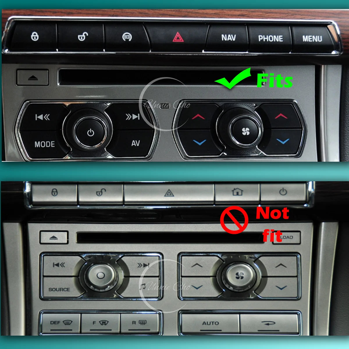 For Jaguar XF Black Button Stickers 2012 2013 2014 2015 Sticky Button Solution For Jaguar XF X250 Accessories Car Modification