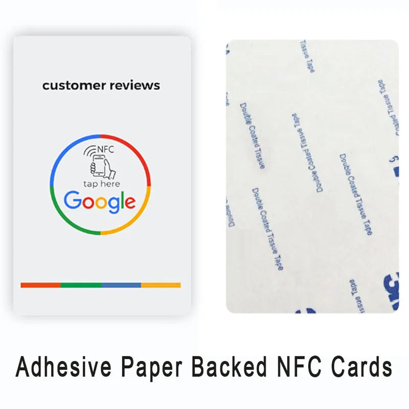 Spanish German French Dutch English NFC Google Review Cards Android/IPhone Tap URL Writing Social Business Review Cards