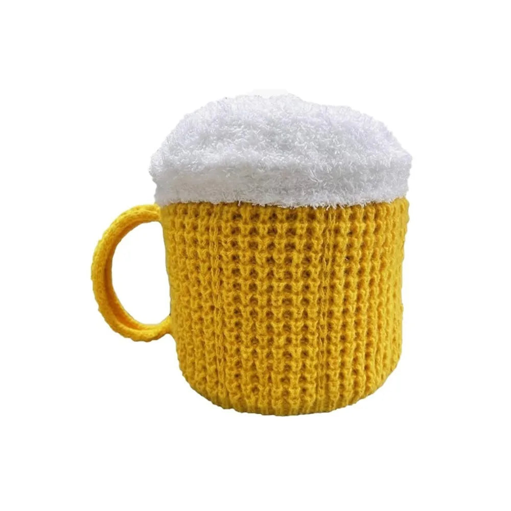 3D Beer Cup Hats Year Presents Ear Warmers Warm Beanies Unisex Versatile Pullover Cap Beer Lovers Women Men