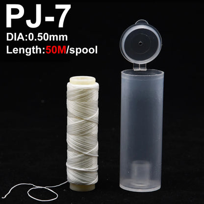 1pc PJ1/2/3/4/5/7 High Tensile Polyester Bait Elastic Thread Spool Sea Fishing Accessories Tackle Invisible Fishing Bait Line