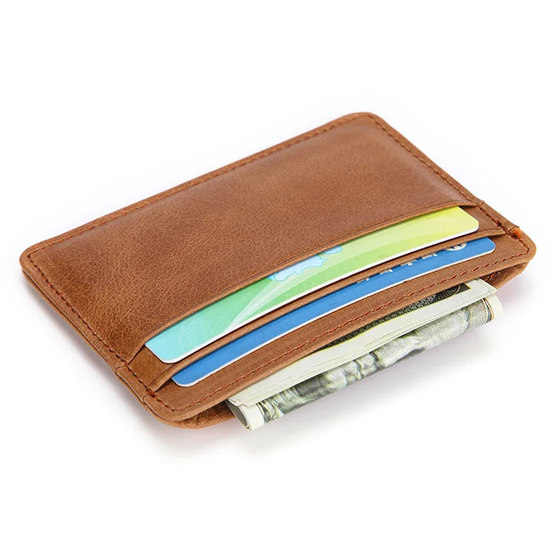 Super Slim Soft Sheepskin Genuine Leather Card Holder Mini Credit Card Wallet Men Thin Card Case Small Purse Business Cardholder