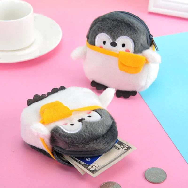 Shoulder Bag Little Penguin Kawaii Penguin Plush Wallet Soft Penguin Plush Coin Purse Girls Lovers Valentine's Gifts Small